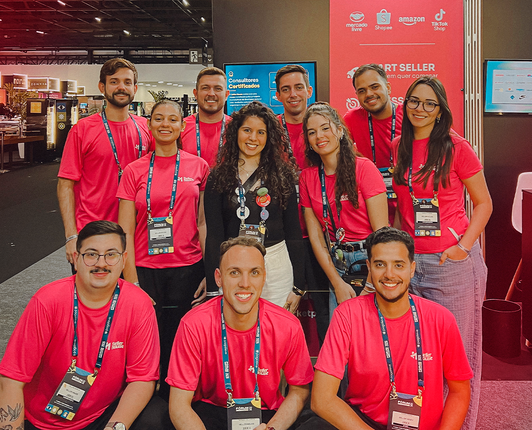 Equipe da Seller House reunida no estande durante o Fórum E-Commerce Brasil 2026